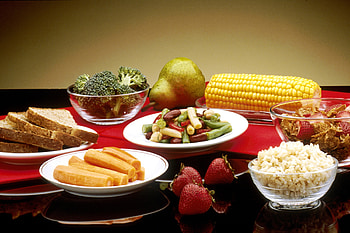 Food produce, Healthy lunch, Nutritious meal, Varied buffet HD wallpaper