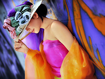 COLOURFUL ELEGANCE, elegant, colorful, pretty, female HD wallpaper