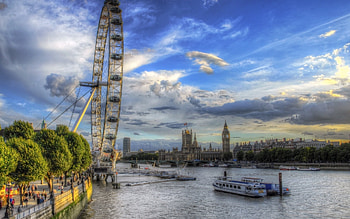 London Eye, Iconic attraction, Riverside view, London landmark HD wallpaper
