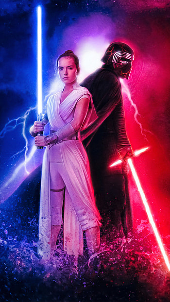 Star Wars, Rey and Kylo Ren, Top backgrounds HD phone wallpaper