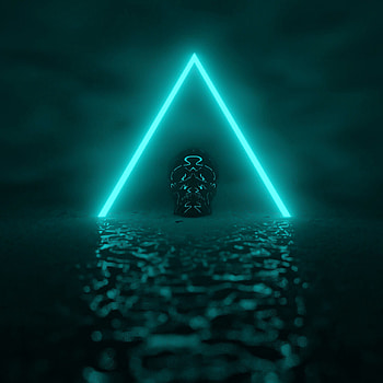 Dark, Neon, Glow, Skull, Triangle HD phone wallpaper