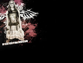 Damned Angel, wings, winged, flower, censored, woman, female HD wallpaper