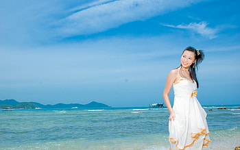 * Asian beauty *, sea, model, girl, people, female HD wallpaper
