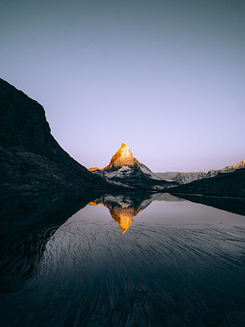 Shinging alps, mountains, reflections, lake HD phone wallpaper