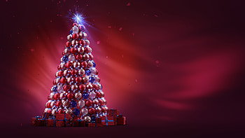 Christmas Ball Ornaments Tree HD wallpaper
