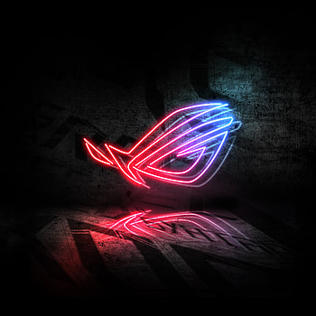 Rog Neon Logo , republic-of-gamers, asus, computer, games, logo, abstract HD phone wallpaper