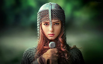 Jeanne D'Arc, medieval, cosplay, face, girl, armor, woman, warrior, jeanne darc, model, sword HD wallpaper