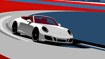 Artwork, Porsche HD wallpaper