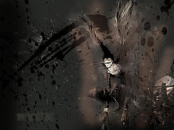 Death Note, shinigami, black, ryuk, note, dead, dark HD wallpaper