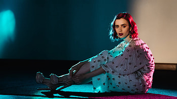 Lily Collins, Glamour hoot, Celebrities HD wallpaper