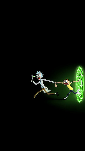 Rick and Morty, Amoled , High contrast backgrounds HD phone wallpaper