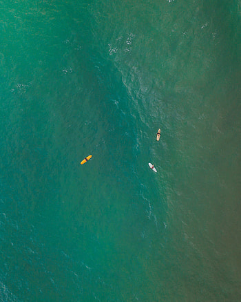 Water, View From Above, Ocean, Minimalism, Surface, Surfers HD phone wallpaper