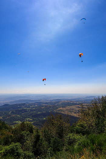 Mountains, Miscellanea, Miscellaneous, Flight, Height, Parachutists, Paratroopers HD phone wallpaper