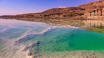 Dead Sea, Fused salt, Water surface, Windows 10 spotlight HD wallpaper