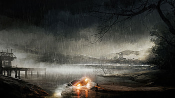 Heavy Rainfall , Moody atmospheric beauty, Video game art, Rainy day vibes HD wallpaper