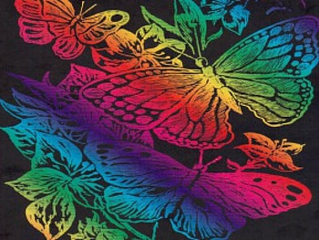 Rainbow Butterflies, butterflies, flowers, rainbow HD wallpaper