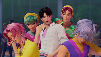 : KPop Demon Hunters Saja Boys Movie Scene, movie, KPop Demon Hunters, Saja Boys HD wallpaper