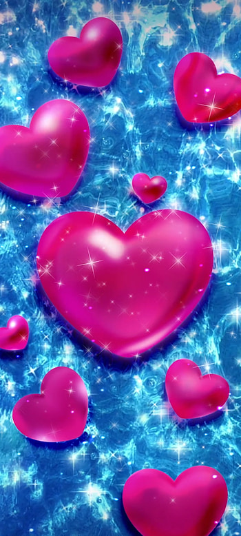 Floating heart jellies, organ, red, Pink, Luxury, Love, Romantic HD phone wallpaper