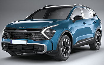 Kia Sportage, 2022, front view, exterior, new blue Sportage, blue crossover, Sportage 2022, Korean cars, Kia HD wallpaper