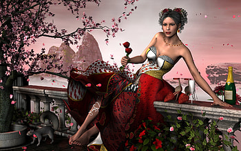Loves Dersire Version 2, fantasy, hearts, daz3d, romance, girl, woman, female HD wallpaper