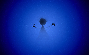 From the deep, blue, texture, vector, girl HD wallpaper