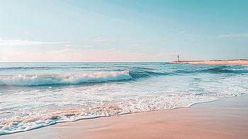 Serene Shoreline Watc, Ocean Waves HD wallpaper