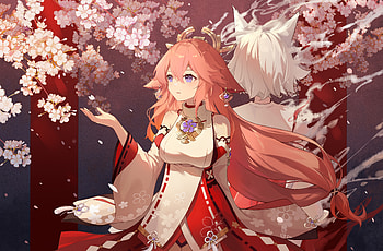 Yae Miko — Kitsune Saiguu Guuji (Genshin Impact) • Ultra, Yae Miko Guuji (Genshin Impact), Kitsune Saiguu, Genshin Impact HD wallpaper
