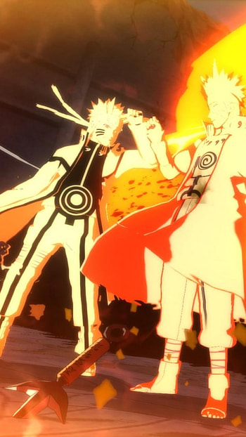 Minato & Naruto — Ultimate Ninja Storm Revolution , Minato Namikaze, Naruto, video game HD phone wallpaper