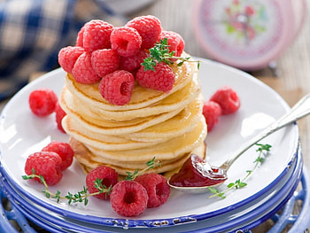 Raspberry Pancakes, sweet, delicious, fruit, fruits, , raspberry, food HD wallpaper