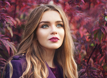 Pretty eyes, blonde, woman model HD wallpaper