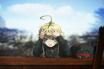 Anime girl, uniform, Tanya Degurechaff HD wallpaper
