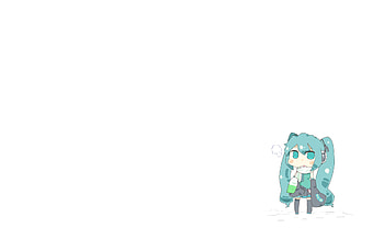 Mini Miku, blue, miku, vocaloids, anime, , mini, vocaloid HD wallpaper