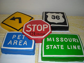Yummy Signs Made Out of Cake, turn left cake, stop sign cake, pet area cake, state line cake, highway cake HD wallpaper