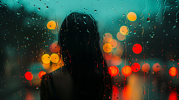 Women Bokeh Rain, bokeh-effect, rain, graphy, abstract HD wallpaper