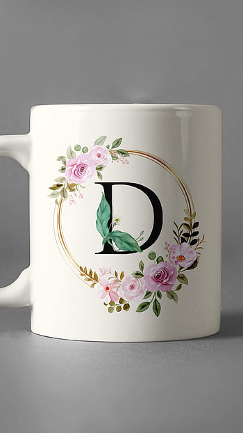 D Letter, White Mug HD phone wallpaper