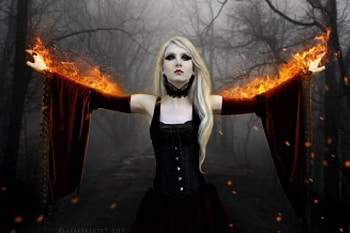Titanium, Maria Amanda, black, manipulation, art, , goth, flame, dark, darkness, fantasy, abstract, fire, forest HD wallpaper
