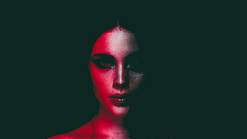 Girl, woman, portrait, dark, make up HD wallpaper
