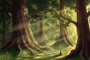 Trees, Art, Silhouette, Forest, Loneliness HD wallpaper