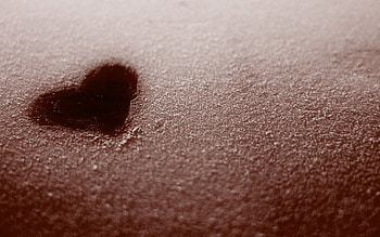 Snow Heart, heart, abstract, love, snow HD wallpaper