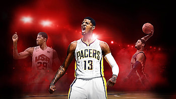 Paul George, NBA superstar, Video game cover, Popular recognition HD wallpaper