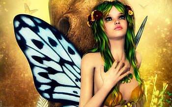 BUTTERFLY FAIRY, fairy, wings, buterfly, cg HD wallpaper