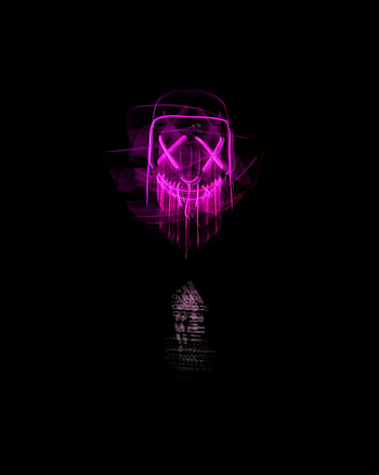 Dark, Blur, Smooth, Neon, Darkness, Glow, Mask HD phone wallpaper