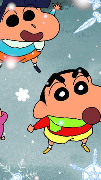 Shinchan Family, Shinchan, winter HD phone wallpaper