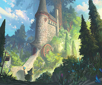 Enchanted Wizard's Tower: Fantasy, fantasy, wizard HD wallpaper