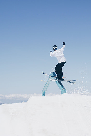 Sports, Snow, Bounce, Jump, Skier, Skiing, Trick HD phone wallpaper
