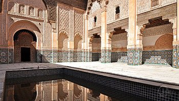 Ben Youssef Madrasa, Architectural marvel, Moroccan craftsmanship, Cultural heritage HD wallpaper