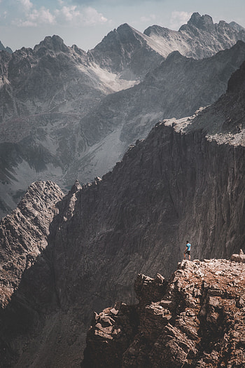 Nature, Mountains, Rocks, Human, Person, Loneliness HD phone wallpaper