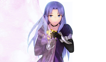 Blue hair, caster, fate/stay night, anime girl HD wallpaper