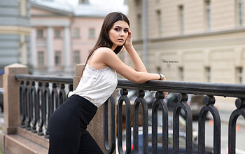 Black Hair Girl Depth Of Field, depth-of-field, girls, model HD wallpaper