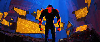 Spiderman 2099 In Spider Man Across The Spider Verse, spiderman-2099, miguel-o-hara, spider-man-across-the-spider-verse, spiderman, superheroes, 2023-movies, movies HD wallpaper